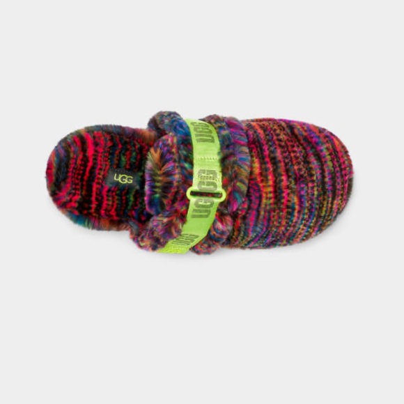 SOLD NWOT UGG Slippers FLUFF IT PIXELATE - Picture 2 of 5